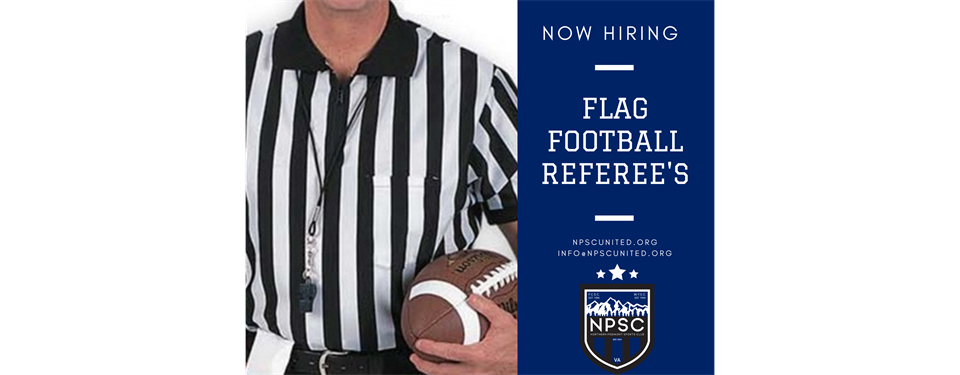 Now Hiring Flag Football Referee's